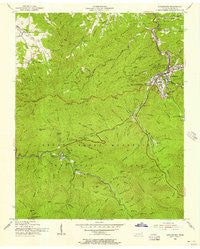 Gatlinburg Tennessee Historical topographic map, 1:24000 scale, 7.5 X 7.5 Minute, Year 1956