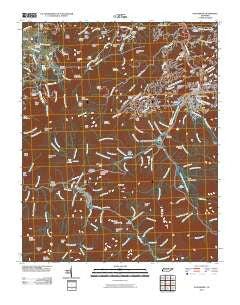 Gatlinburg Tennessee Historical topographic map, 1:24000 scale, 7.5 X 7.5 Minute, Year 2010