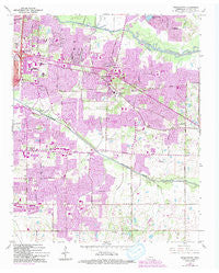 Germantown Tennessee Historical topographic map, 1:24000 scale, 7.5 X 7.5 Minute, Year 1965