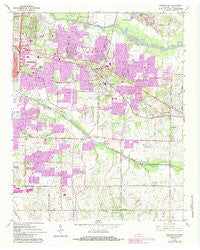 Germantown Tennessee Historical topographic map, 1:24000 scale, 7.5 X 7.5 Minute, Year 1965