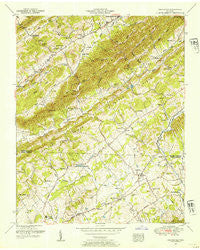 Graveston Tennessee Historical topographic map, 1:24000 scale, 7.5 X 7.5 Minute, Year 1952