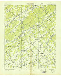 Graveston Tennessee Historical topographic map, 1:24000 scale, 7.5 X 7.5 Minute, Year 1935