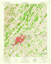 Greeneville Tennessee Historical topographic map, 1:24000 scale, 7.5 X 7.5 Minute, Year 1961