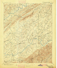 Greeneville Tennessee Historical topographic map, 1:125000 scale, 30 X 30 Minute, Year 1896