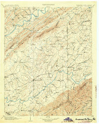 Greeneville Tennessee Historical topographic map, 1:125000 scale, 30 X 30 Minute, Year 1904