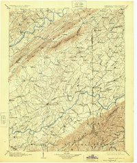 Greeneville Tennessee Historical topographic map, 1:125000 scale, 30 X 30 Minute, Year 1904