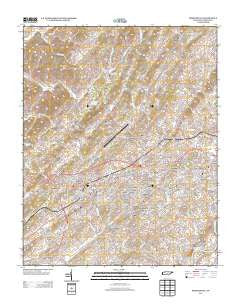 Greeneville Tennessee Historical topographic map, 1:24000 scale, 7.5 X 7.5 Minute, Year 2013