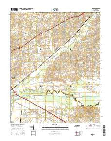 Harris Tennessee Current topographic map, 1:24000 scale, 7.5 X 7.5 Minute, Year 2016