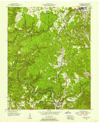 Helenwood Tennessee Historical topographic map, 1:24000 scale, 7.5 X 7.5 Minute, Year 1952