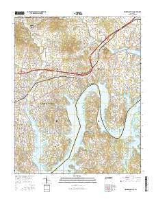 Hendersonville Tennessee Current topographic map, 1:24000 scale, 7.5 X 7.5 Minute, Year 2016