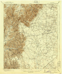 Hollow Springs Tennessee Historical topographic map, 1:62500 scale, 15 X 15 Minute, Year 1913