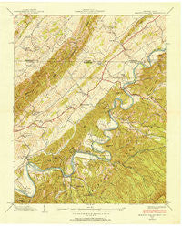 Holston Valley Tennessee Historical topographic map, 1:24000 scale, 7.5 X 7.5 Minute, Year 1938