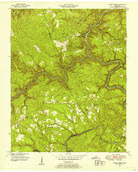 Honey Creek Tennessee Historical topographic map, 1:24000 scale, 7.5 X 7.5 Minute, Year 1952