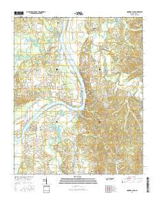 Hookers Bend Tennessee Current topographic map, 1:24000 scale, 7.5 X 7.5 Minute, Year 2016