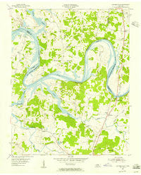 Hunters Point Tennessee Historical topographic map, 1:24000 scale, 7.5 X 7.5 Minute, Year 1955