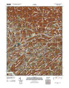 Indian Springs Tennessee Historical topographic map, 1:24000 scale, 7.5 X 7.5 Minute, Year 2010