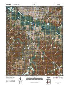 Jackson South Tennessee Historical topographic map, 1:24000 scale, 7.5 X 7.5 Minute, Year 2010