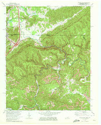 Jellico East Tennessee Historical topographic map, 1:24000 scale, 7.5 X 7.5 Minute, Year 1970