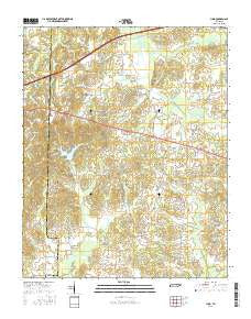 Juno Tennessee Current topographic map, 1:24000 scale, 7.5 X 7.5 Minute, Year 2016
