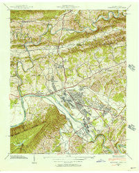 Kingsport Tennessee Historical topographic map, 1:24000 scale, 7.5 X 7.5 Minute, Year 1939
