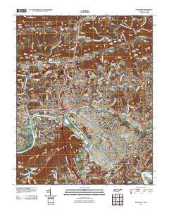 Kingsport Tennessee Historical topographic map, 1:24000 scale, 7.5 X 7.5 Minute, Year 2010