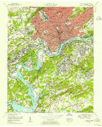 Knoxville Tennessee Historical topographic map, 1:24000 scale, 7.5 X 7.5 Minute, Year 1953