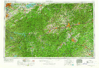 Knoxville Tennessee Historical topographic map, 1:250000 scale, 1 X 2 Degree, Year 1957
