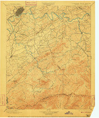 Knoxville Tennessee Historical topographic map, 1:125000 scale, 30 X 30 Minute, Year 1901