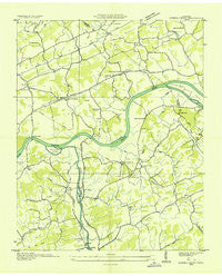 Kykers Ferry Tennessee Historical topographic map, 1:24000 scale, 7.5 X 7.5 Minute, Year 1935