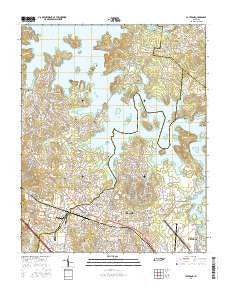 La Vergne Tennessee Current topographic map, 1:24000 scale, 7.5 X 7.5 Minute, Year 2016