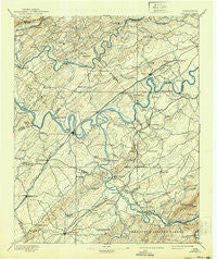Loudon Tennessee Historical topographic map, 1:125000 scale, 30 X 30 Minute, Year 1895