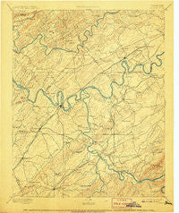 Loudon Tennessee Historical topographic map, 1:125000 scale, 30 X 30 Minute, Year 1895