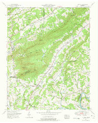 Luttrell Tennessee Historical topographic map, 1:24000 scale, 7.5 X 7.5 Minute, Year 1952
