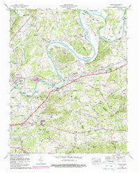 Mascot Tennessee Historical topographic map, 1:24000 scale, 7.5 X 7.5 Minute, Year 1966