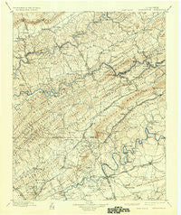 Maynardville Tennessee Historical topographic map, 1:125000 scale, 30 X 30 Minute, Year 1900