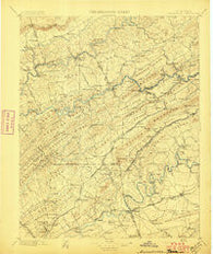 Maynardville Tennessee Historical topographic map, 1:125000 scale, 30 X 30 Minute, Year 1897