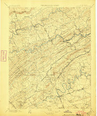 Maynardville Tennessee Historical topographic map, 1:125000 scale, 30 X 30 Minute, Year 1897