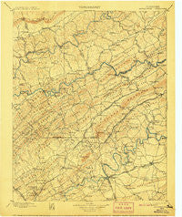 Maynardville Tennessee Historical topographic map, 1:125000 scale, 30 X 30 Minute, Year 1900