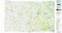 McKenzie Tennessee Historical topographic map, 1:100000 scale, 30 X 60 Minute, Year 1986
