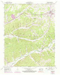Mc Ewen Tennessee Historical topographic map, 1:24000 scale, 7.5 X 7.5 Minute, Year 1952