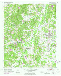 Middleton Tennessee Historical topographic map, 1:24000 scale, 7.5 X 7.5 Minute, Year 1950