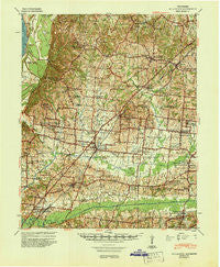 Millington Tennessee Historical topographic map, 1:62500 scale, 15 X 15 Minute, Year 1942