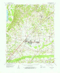 Millington Tennessee Historical topographic map, 1:62500 scale, 15 X 15 Minute, Year 1960
