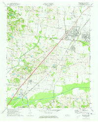 Millington Tennessee Historical topographic map, 1:24000 scale, 7.5 X 7.5 Minute, Year 1971