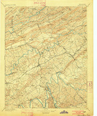 Morristown Tennessee Historical topographic map, 1:125000 scale, 30 X 30 Minute, Year 1895