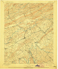 Morristown Tennessee Historical topographic map, 1:125000 scale, 30 X 30 Minute, Year 1895