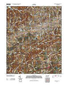Morristown Tennessee Historical topographic map, 1:24000 scale, 7.5 X 7.5 Minute, Year 2010