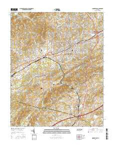 Morristown Tennessee Current topographic map, 1:24000 scale, 7.5 X 7.5 Minute, Year 2016