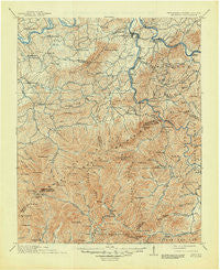 Mt. Guyot Tennessee Historical topographic map, 1:125000 scale, 30 X 30 Minute, Year 1912