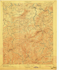 Mt Guyot Tennessee Historical topographic map, 1:125000 scale, 30 X 30 Minute, Year 1912